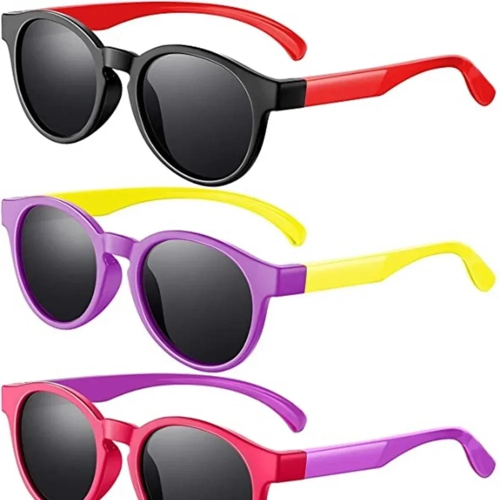 ⚡Kids Color Block Polarized Sun Glasses Ages 5-12